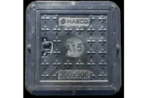 MASCO POLYMER MANHOLE COVER & FRAME 300X300 L/DUTY A15