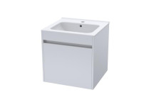 LECICO ZARA W/HUNG CABINET & BASIN COMBO HG WHITE 495x515x475