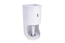 AFC TOILET ROLL HOLDER LOCKABLE WHITE 2 ROLL ROUND TR2A