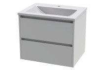 LECICO COMPATTA W/HUNG 2 DOOR CABINET&BASIN COMBO HG WHITE 600x500x470