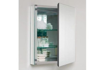 CLEAR CUBE MIRROR CABINET 1-DOOR ALUMINIUM 500x660x127mm