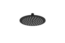 PLUMLINE ULTRATHIN MATT BLACK ROUND SHOWER ROSE 200