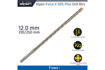 ALPEN FORCE X 12x310mm SDS PLUS MASONRY DRILL BIT (X4 CUT)