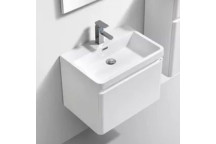 CLEAR CUBE MILAN 1TH BASIN ONLY FOR CABINET WHITE 600x420x50mm