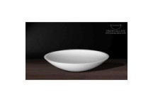 CRYSTALLITE SHALLOW OVAL FREE STANDING BASIN WHITE 510x440x82