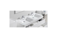 CLEAR CUBE MILAN 2TH DOUBLE BASIN ONLY FOR CABINET WHITE 1200x480x50mm