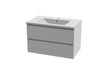 LECICO MEZZO W/HUNG 2 DOOR CABINET&BASIN COMBO HG WHITE 800x530x470