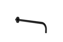 PLUMLINE MATT BLACK ROUND SHOWER ARM LONG 15x400mm