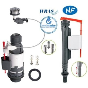 WIRQUIN 10930003 MW2 DUAL FLUSH CC MECHANISM & BIBO KIT 50MM PRO WIRQUIN 10930003 MW2 DUAL FLUSH CC MECHANISM & BIBO KIT 50MM PRO