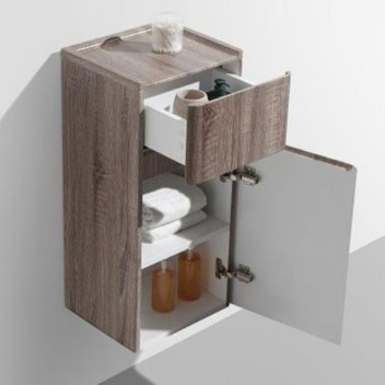 MILAN WALLHUNG CABINET ONLY SILVER OAK (1 DRAWER 1 DOOR) 750x350x300mm MILAN WALLHUNG CABINET ONLY SILVER OAK (1 DRAWER 1 DOOR) 750x350x300mm