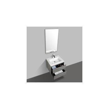 CLEAR CUBE ENZO DOUBLE DRAWER CABINET CONCRETE 600x480x500mm CLEAR CUBE ENZO DOUBLE DRAWER CABINET CONCRETE 600x480x500mm