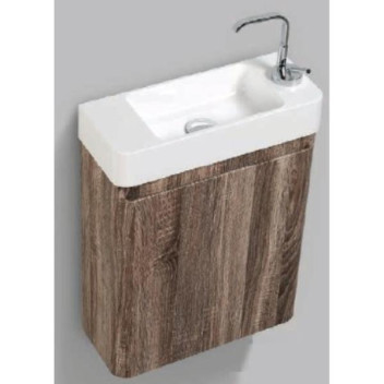 CLEAR CUBE MILAN CABINET SILVER OAK 450x180x450mm CLEAR CUBE MILAN CABINET SILVER OAK 450x180x450mm