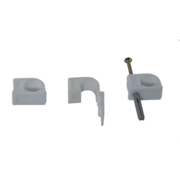 BUDDYBAT PIPE ANCHOR SUPPORT WHITE PP 15mm (10 PCE) BUDDYBAT PIPE ANCHOR SUPPORT WHITE PP 15mm (10 PCE)