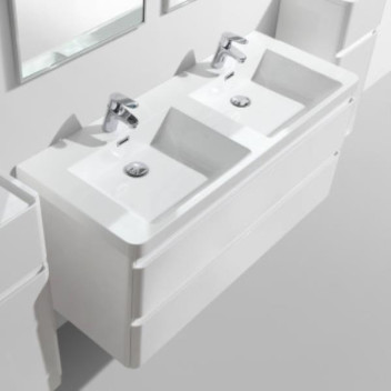 CLEAR CUBE MILAN WALLHUNG CABINET ONLY WHITE (2 DRAWER) 1200x480x500mm CLEAR CUBE MILAN WALLHUNG CABINET ONLY WHITE (2 DRAWER) 1200x480x500mm