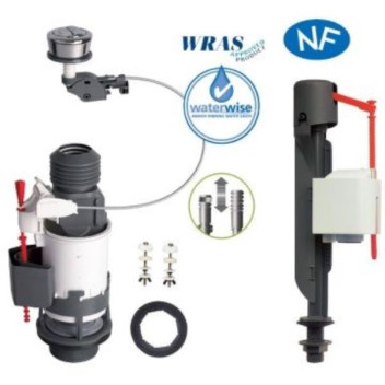 WIRQUIN 10931001 MW2 EXT DUAL FLUSH MECH 2 & BIBO ADAPTOR PRO WIRQUIN 10931001 MW2 EXT DUAL FLUSH MECH 2 & BIBO ADAPTOR PRO