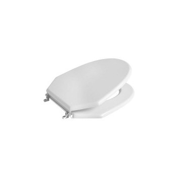 PENNYWARE 411-65733 LOTUS TOILET SEAT with CP HINGE WHITE