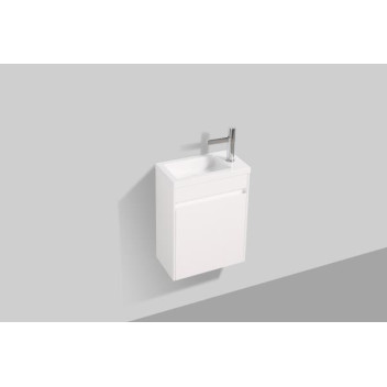 CLEAR CUBE ENZO SINGLE DOOR CABINET & BASIN COMBO WHITE 400x220x520mm CLEAR CUBE ENZO SINGLE DOOR CABINET & BASIN COMBO WHITE 400x220x520mm