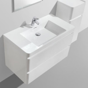 CLEAR CUBE MILAN WALLHUNG CABINET ONLY WHITE (2 DRAWER) 900x480x500mm CLEAR CUBE MILAN WALLHUNG CABINET ONLY WHITE (2 DRAWER) 900x480x500mm